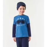 Camiseta Infantil Manga Longa Trick Nick Azul 10