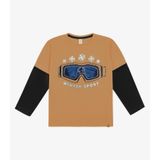 Camiseta Infantil Manga Longa Trick Nick Marrom 14