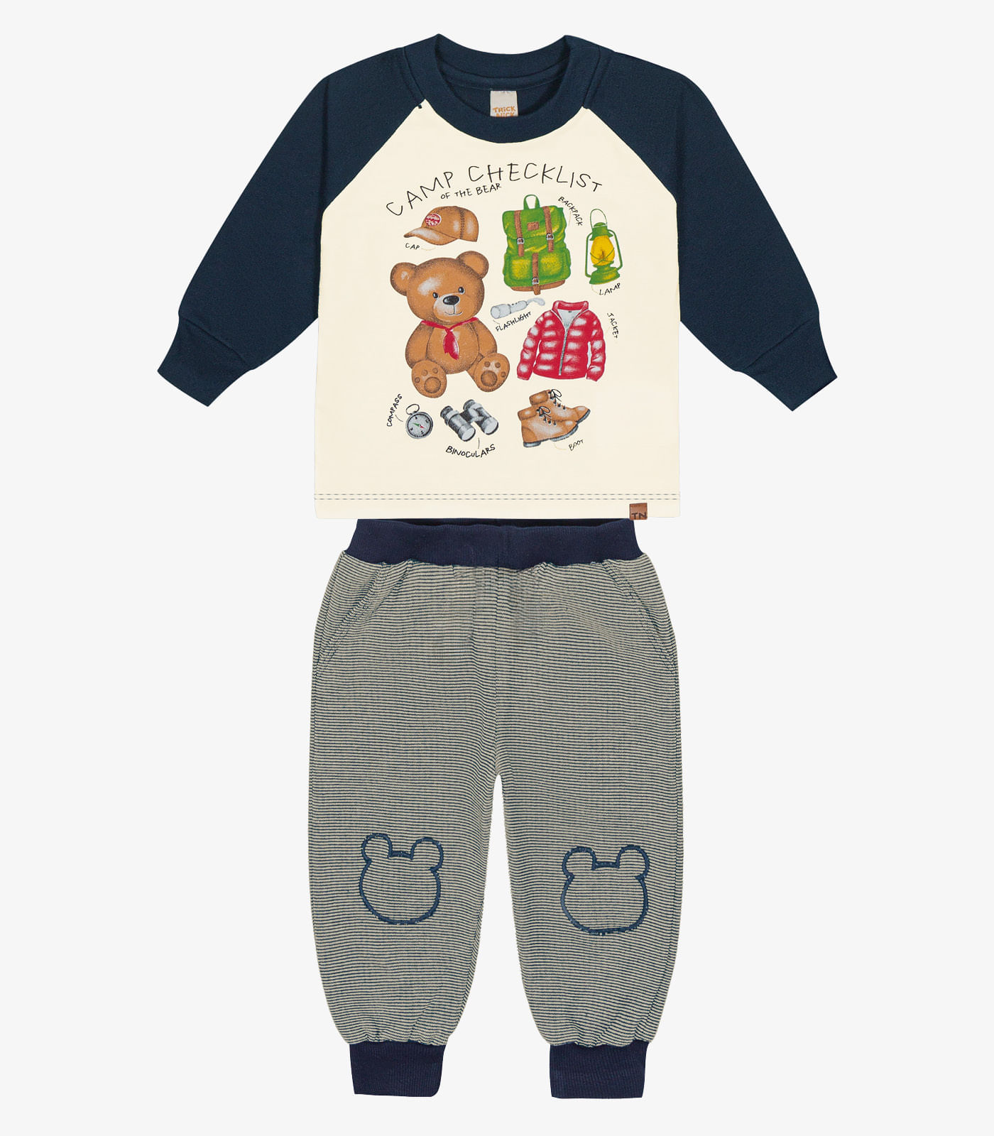 Conjunto Infantil Camiseta Com Calça Trick Nick Azul 2
