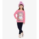 Conjunto Infantil Blusa Com Legging Rovi Kids Rosa 12