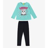 Conjunto Infantil Blusa Com Legging Rovi Kids Azul 4