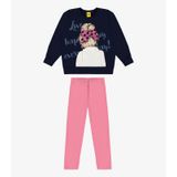 Conjunto Infantil Blusão Com Legging Rovi Kids Azul 3