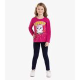 Conjunto Infantil Blusa Com Legging Rovi Kids Rosa 4