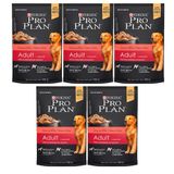 Kit Com 5 Ração Úmida Sachê Pro Plan Cães Adultos Carne 100g