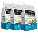 Kit Com 3 Biscoitos Fórmula Natural Dog Biscuits Cães Adultos Porte Médio E Grande Batata Doce 250g