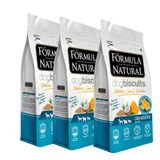 Kit Com 3 Biscoitos Fórmula Natural Dog Biscuits Para Cães De Adultos De Médio E Grande Porte Sabor Abóbora 250g