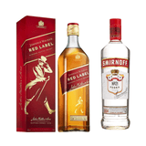 Whisky Johnnie Walker Red Label 1l + Vodka Smirnoff 998ml