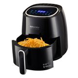 Fritadeira Sem Óleo Mallory Air Fryer Digital Premium | 5,5 Litros, Timer, Preto/prata