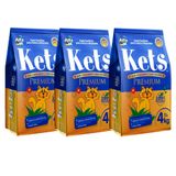 Kit 3 Areia Higiênica Kets Premium Para Gatos 4kg