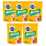 Kit 5 Biscoito Pedigree Biscrok Cães Filhotes 300g