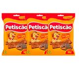 Kit 3un Petisco Petiscao Bifinho Tablete Para Cães Sabor Carne 60g