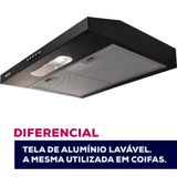 Depurador Slim Suggar DPS161PT 60cm Preto 110V (reembalado)