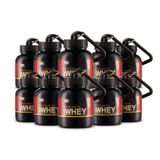 Kit 10x Porta Whey Protein E Suplementos Gold Funil Portátil Chaveiro 100ml