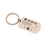 Chaveiro Presente Aço Inox Gravação Personalizada Spotify