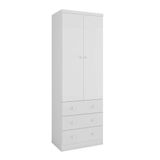 Guarda-roupa Infantil 2 Portas E 3 Gavetas 100% Mdf Smim New Móveis Peroba Branco Brilho