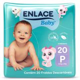 Fralda Descartável Enlace Baby Jumbinho Tamanho P -  9 Pacotes Com 20 Tiras
