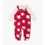 Conjunto Infantil Body Com Macacão Rovi Kids Vermelho P