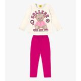 Conjunto Infantil Blusa Com Legging Rovi Kids Bege 16