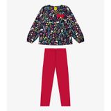 Conjunto Infantil Blusa Com Legging Rovi Kids Azul 3