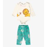 Conjunto Infantil Body Com Legging Rovi Kids Rosa Gg