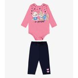 Conjunto Infantil Body Com Legging Rovi Kids Rosa M