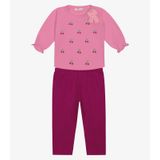 Conjunto Infantil Blusa Com Legging Trick Nick Rosa G