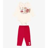 Conjunto Infantil Body Com Legging Rovi Kids Bege Gg