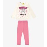 Conjunto Infantil Blusa Com Legging Rovi Kids Bege 3