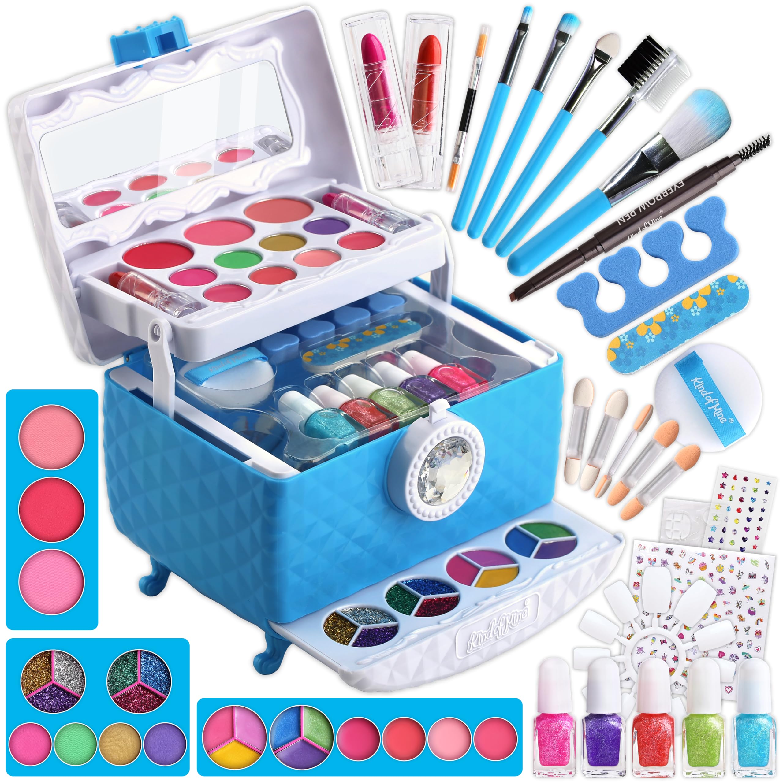 Kit De Maquiagem Fun Kidz Frozen Themed, 60 Unidades, Lavável Para Crianças