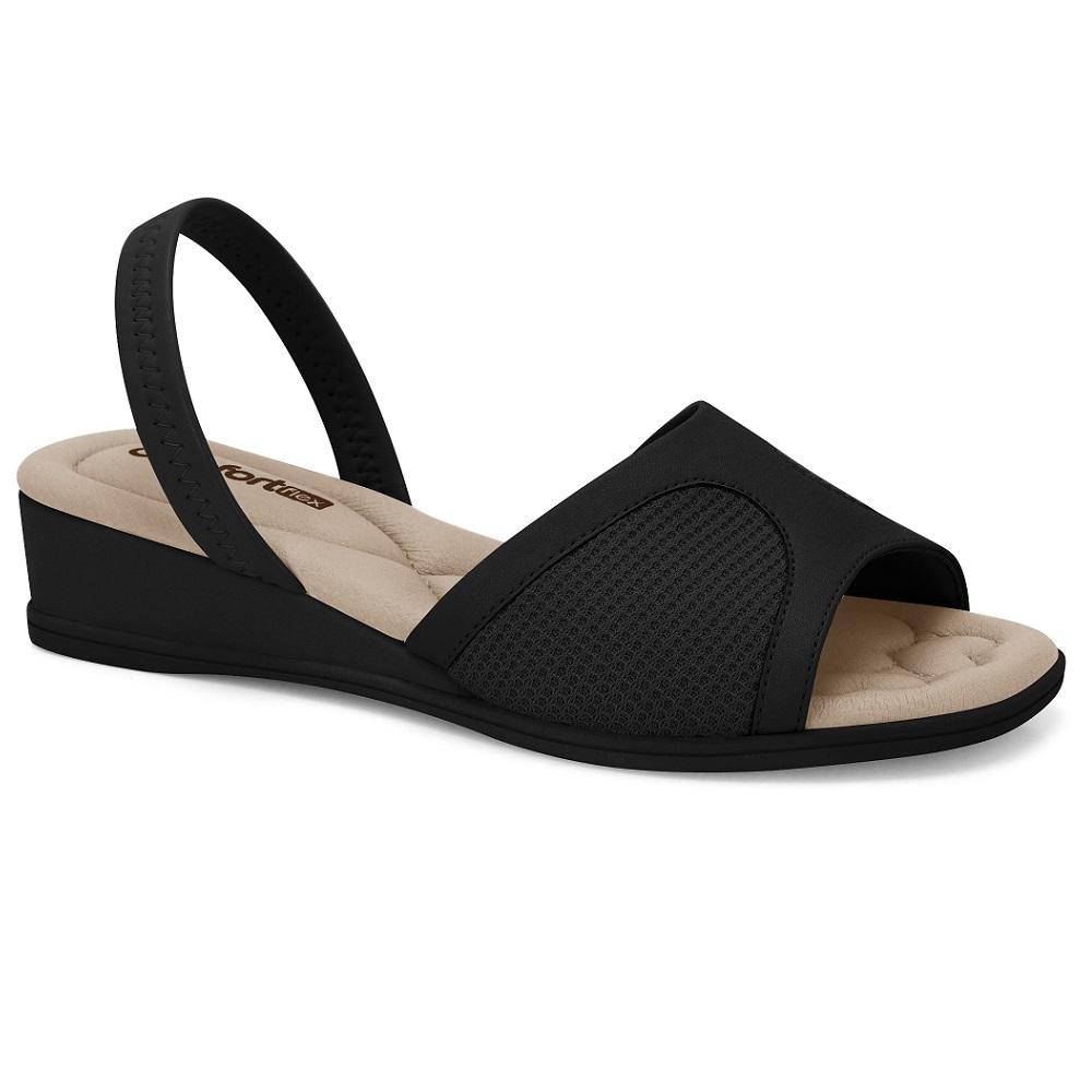 Sandalia Comfortflex Np Plus Ref 2470322 Preto 036