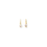 14k 3.25mm Redondo Leverback Brincos De Montagem