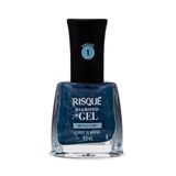 Esmalte Risqué Diamond Gel Cor Sorbet De Mirtilo Metálico 9,5ml