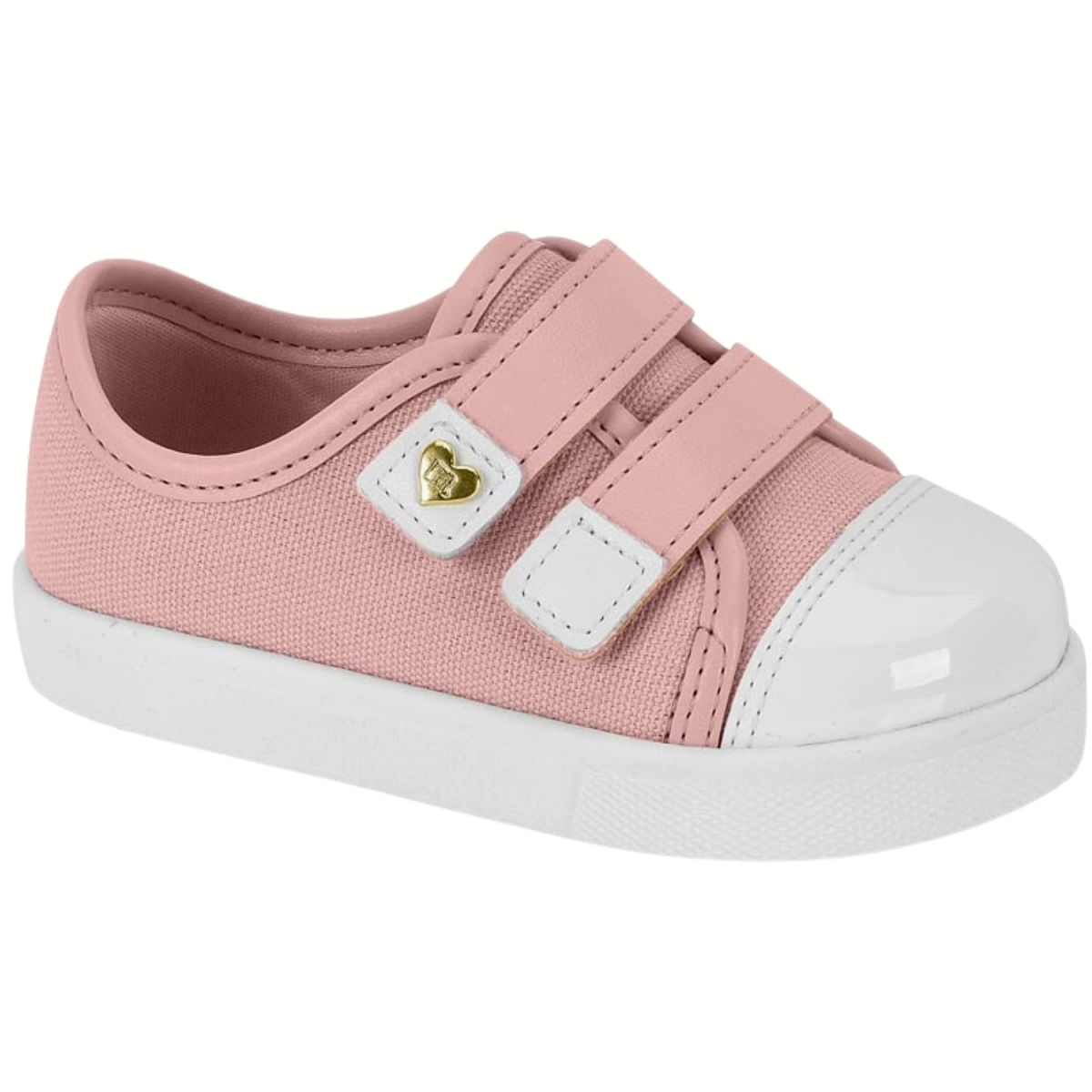 Tênis Infantil Meninas Casual Conforto Molekinha 2118.576.21346 - Rosa/branco - 17