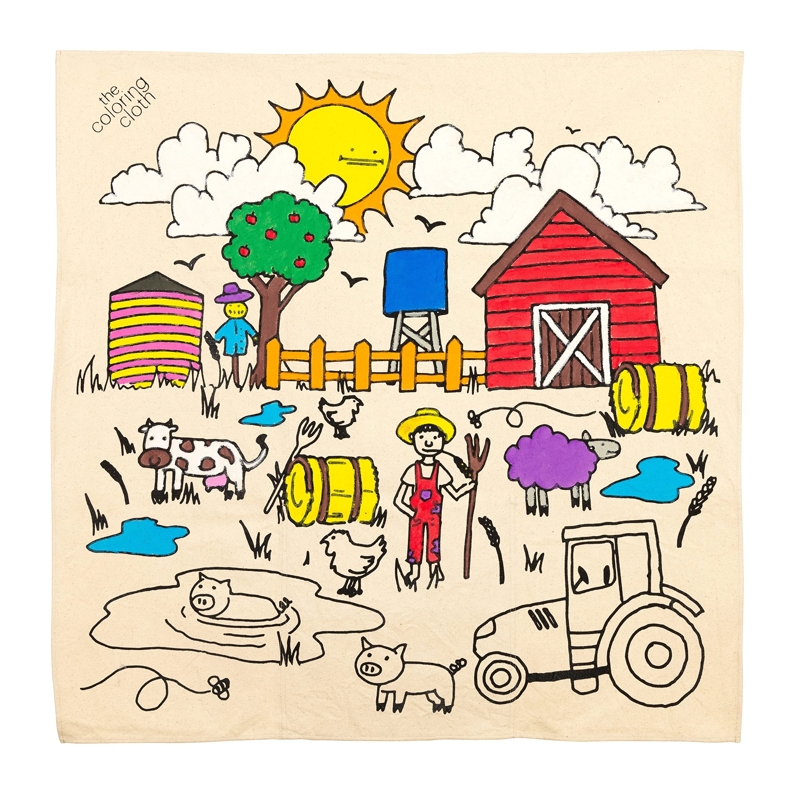 Toalha De Mesa Para Colorir The Coloring Cloth Farm Theme Kids