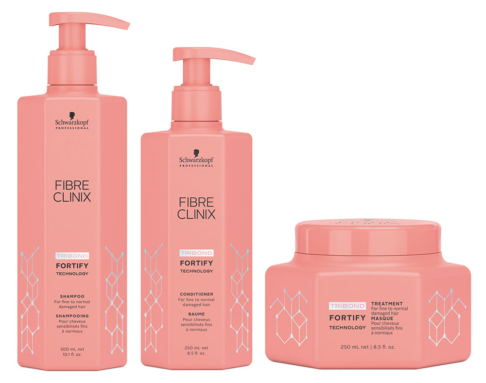 Shampoo, Condicionador E Conjunto De Tratamento Schwarzkopf Fibre Clini