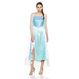 Disney Frozen Elsa Deluxe Princess Womens Tamanho S 4/6 Traje