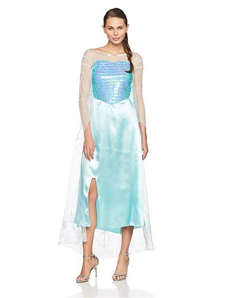 Disney Frozen Elsa Deluxe Princess Womens Tamanho S 4/6 Traje