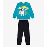 Conjunto Infantil Blusão Com Legging Rovi Kids Azul 8