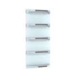 Kit 5 Bandejas Para Gondola Canto 202 Fit 40/60 Branco Pe Cz