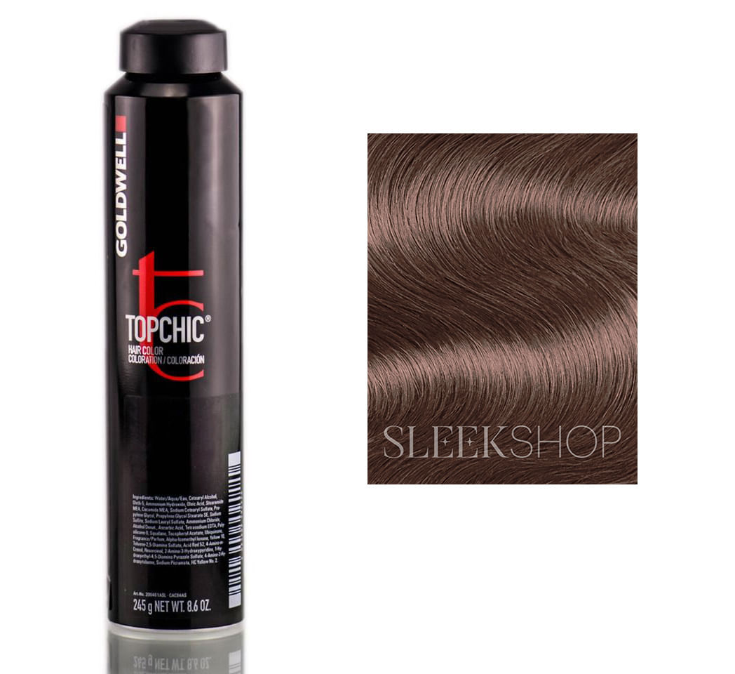 Cor De Cabelo Goldwell Topchic, Vasilha De 8,6 Onças, Cobre Escuro, Ouro