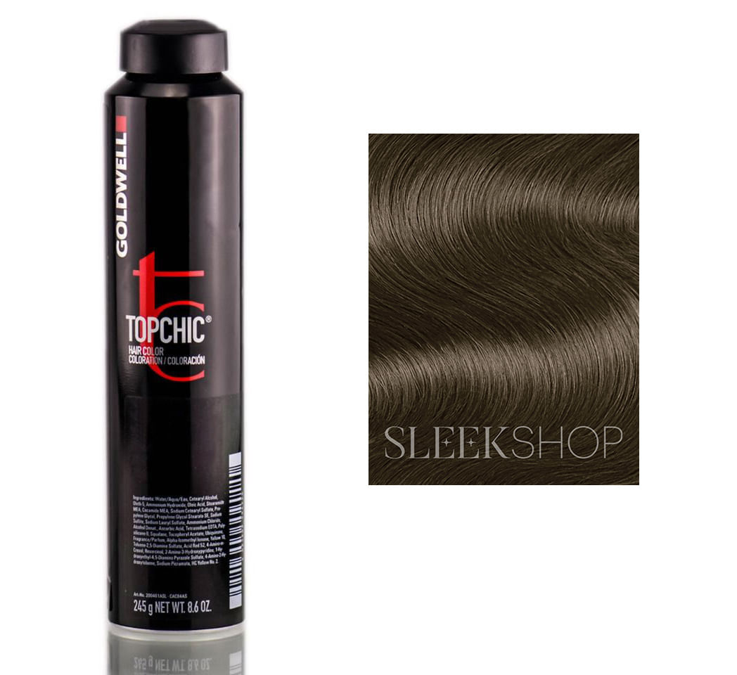 Cor De Cabelo Goldwell Topchic, Vasilha De 8,6 Onças 7na Mid Natural A