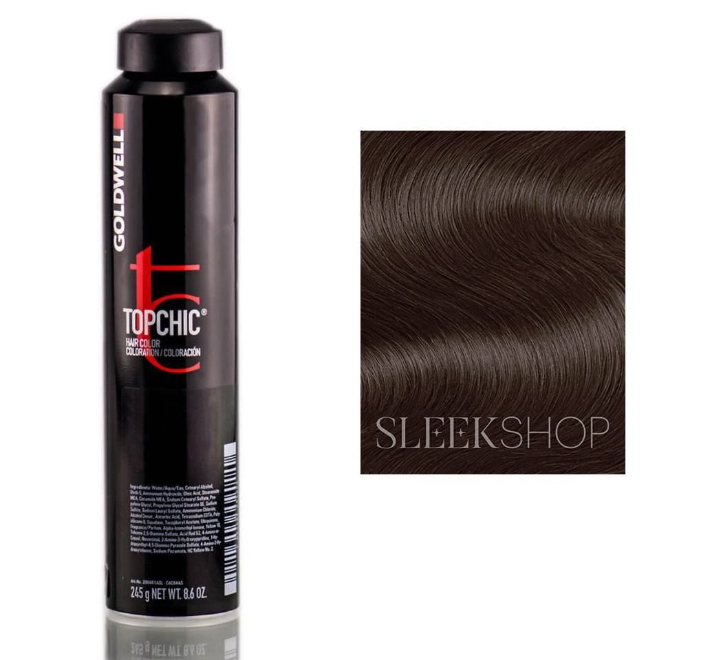 Cor De Cabelo Goldwell Topchic, Vasilha De 8,6 Onças, 5rb, Vermelho Escuro, Beec