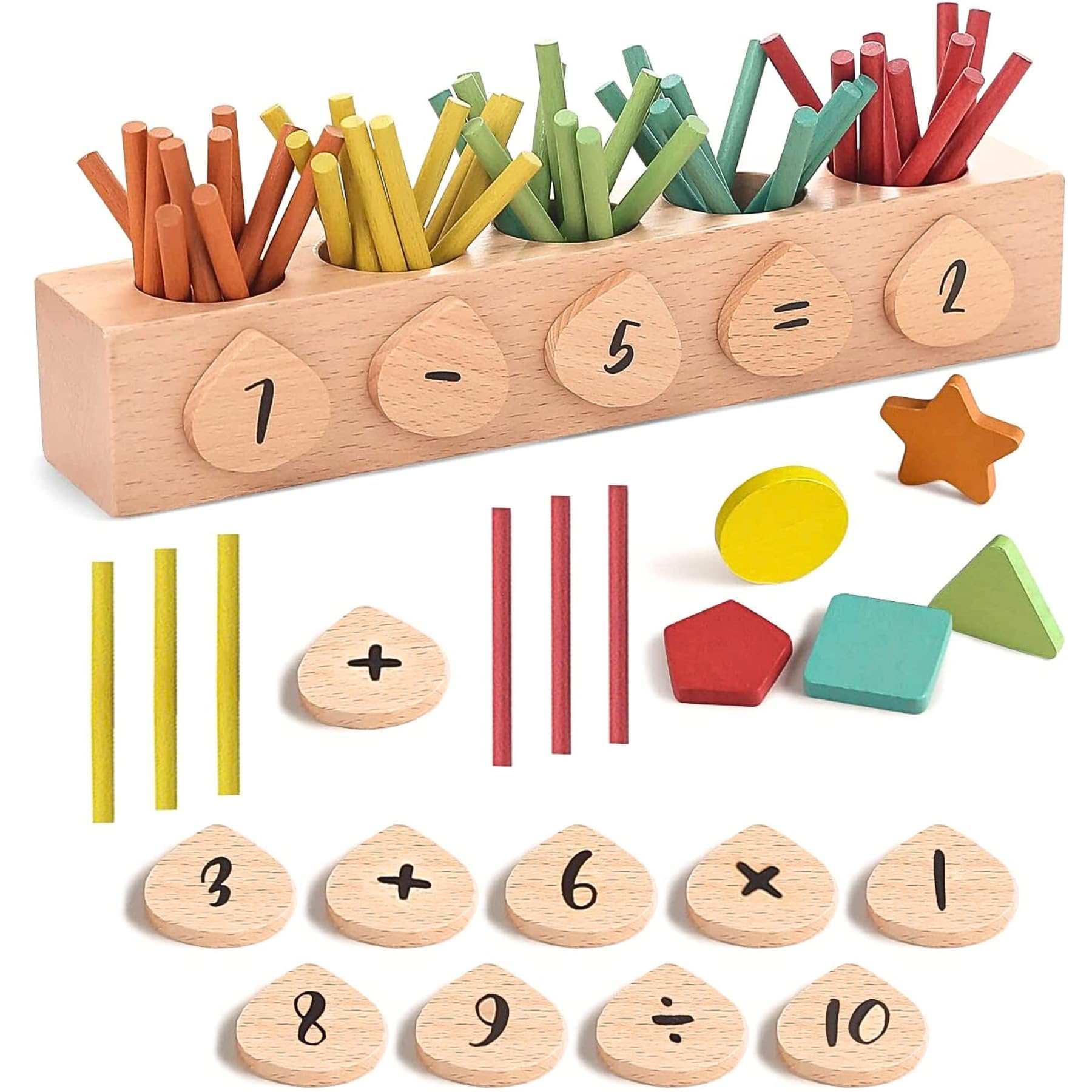 Brinquedo Matemático Montessori Alle Counting Peg Board Para Crianças Pequenas