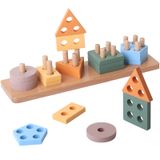 Brinquedo Montessori Para Classificar E Empilhar Bestamtoy Para Criança De 1 Ano