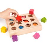 Brinquedo De Classificação De Formas Agirlgle Wooden Para Crianças De 1 A 3 Anos