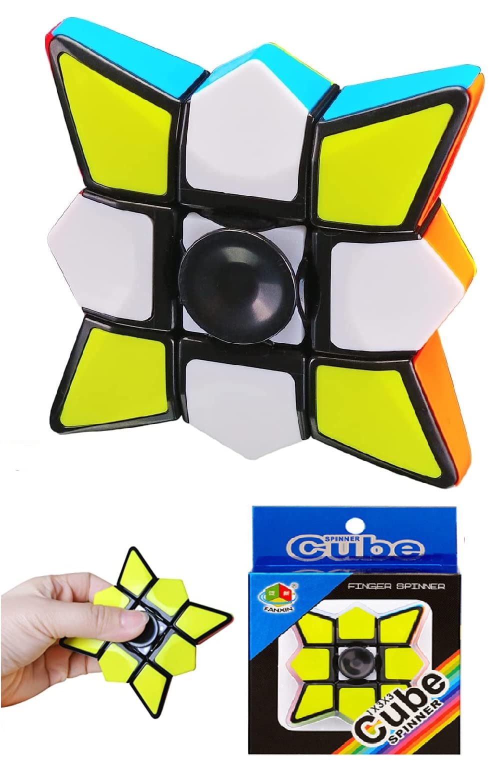 Brinquedo Fidget Spinner Cube Puzzle 1x3x3 Ynfag Para Crianças E Adultos