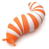 Brinquedo Fidget Slug Only U Sensory Para Crianças E Adultos, Laranja/branco