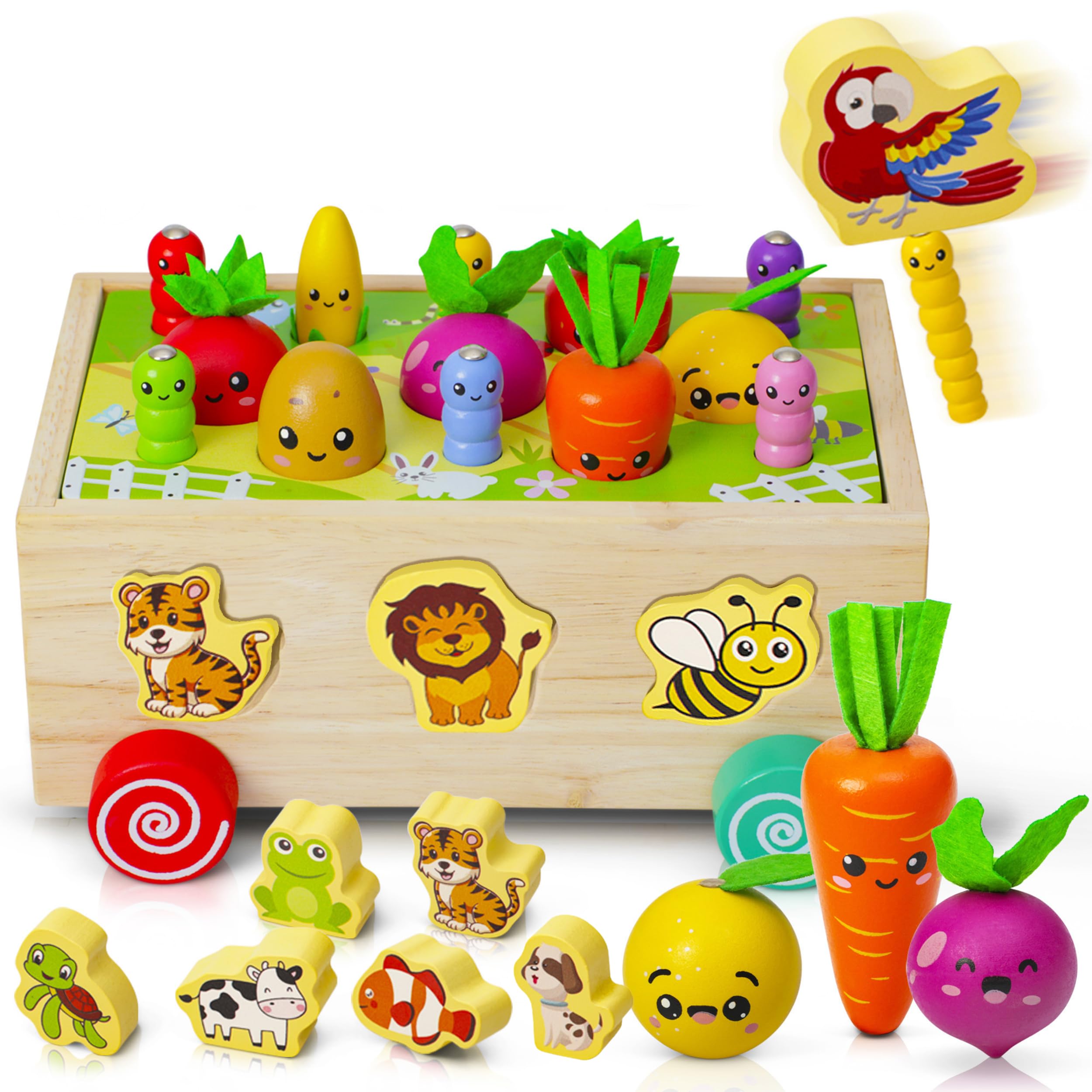 Brinquedo De Madeira Montessori Shape Sorter Toytorise Para 2 A 4 Anos