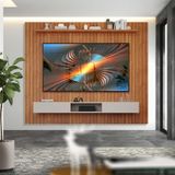 Painel Home Ripado Tv Até 85 Polegadas Cinamomo Off White Remo 2.2 Shop Jm