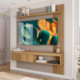 Painel Pequeno Para Tv Até 55 Polegadas 149cm Buriti Marrom Jade Caemmum